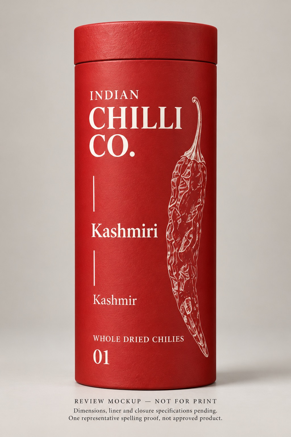 Kashmiri tube design mockup with visible not-for-print warning